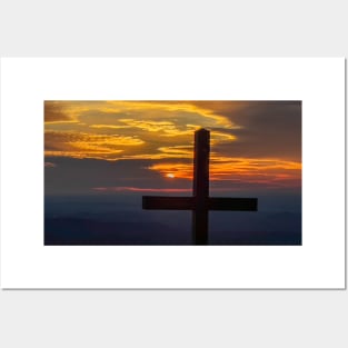 Sunrise at the Top of the Pretty Place Cross Posters and Art